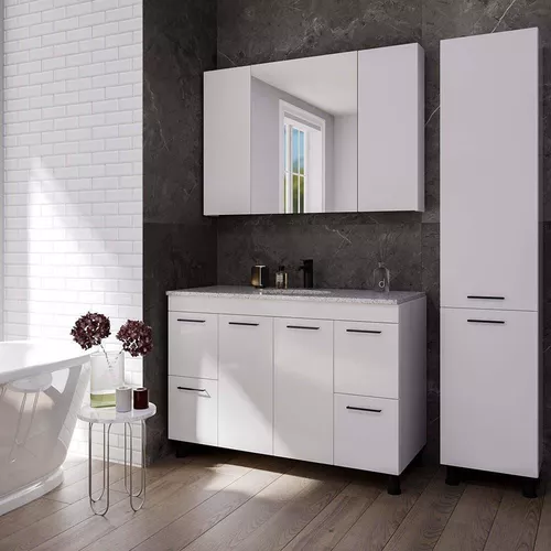 купить Зеркало для ванной miscellaneous NANTES 100 Alb cu dulap baie в Кишинёве 