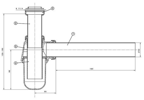 купить Сифон для кухонной мойки Reginox R18941 Syphon в Кишинёве 