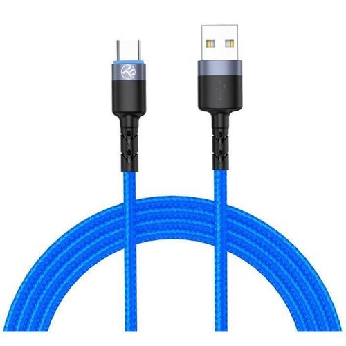 cumpără Cablu telefon mobil Tellur TLL155344 Cable USB - Type-C, cu LED, 3A, 1.2m, Blue în Chișinău 