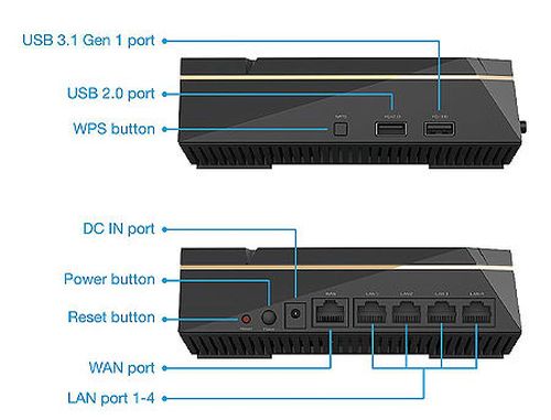 купить ASUS RT-AX92U AX6100 Tri-Band WiFi 6 (802.11ax) Gaming Router, WiFi 6 802.11ax Mesh System, AX6100 400 Mbps+867 Mbps+4804 Mbps, dual-band 2.4GHz/5GHz-1/5GHz-2 for up to super-fast 6.1Gbps, WAN:1xRJ45 LAN: 4xRJ45 10/100/1000, USB 2.0&USB 3.1 в Кишинёве 