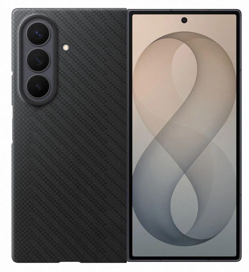 купить Чехол для смартфона Samsung EF-KF976 Galaxy Fold8 Ultra Carbon Magnet Case Black в Кишинёве 