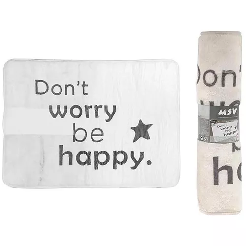 купить Коврик для ванной MSV 53689 Home 50x70cm cu memorie, alb, microfibra в Кишинёве 