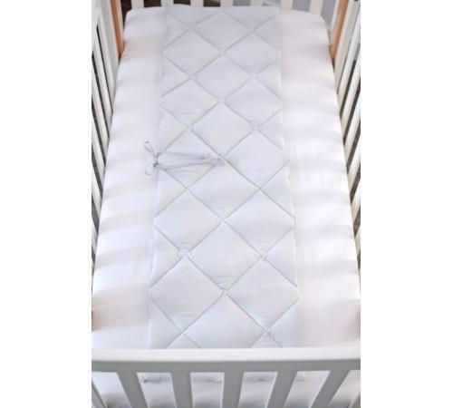 купить Бортик для кроватки Veres 154.001.03 Бампер звёздочка серо-белый в Кишинёве 