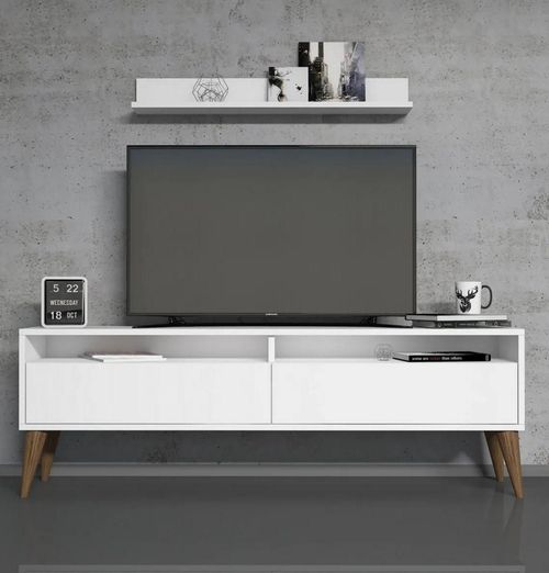 купить Тумба напольная для TV Trendy Cel mai bun, Alb 150x50x30cm в Кишинёве 