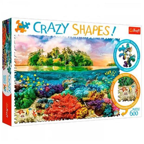 cumpără Puzzle Trefl 11113 Puzzles 600 Crazy Shapes Tropical island în Chișinău 