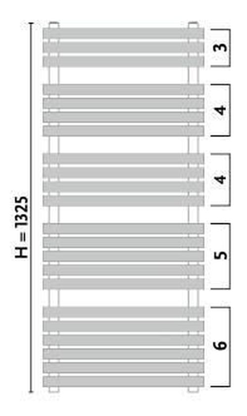купить Полотенцесушитель Gorgiel CAREX ACA 130/50 White 01 (11) в Кишинёве 