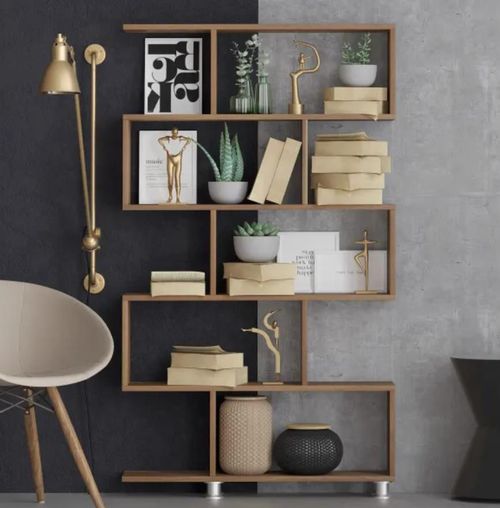 cumpără Raft de birou Trendy Nilufer, Nuc 90x156x20cm, raft de carti în Chișinău 