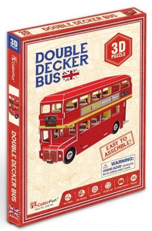 cumpără Set de construcție Cubik Fun S3018h 3D puzzle Autobuz englezesc cu etaj, 66 elemente în Chișinău 