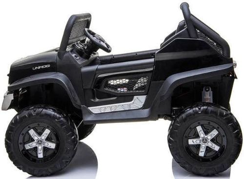 cumpără Mașină electrică pentru copii Kids car 8490032-4BR_Black Mercedes-Benz Unimog, 12V14Ah, scaune din piele în Chișinău 