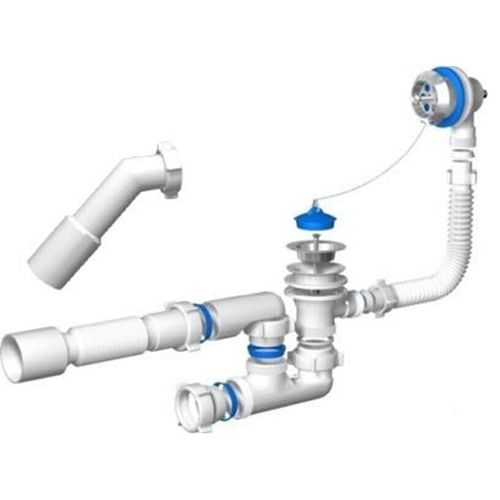 cumpără Sifon pentru cadă Aniplast E256EU ANI pentru cada 1 1/2",cu tub flexibil, Ø40x50, în Chișinău 