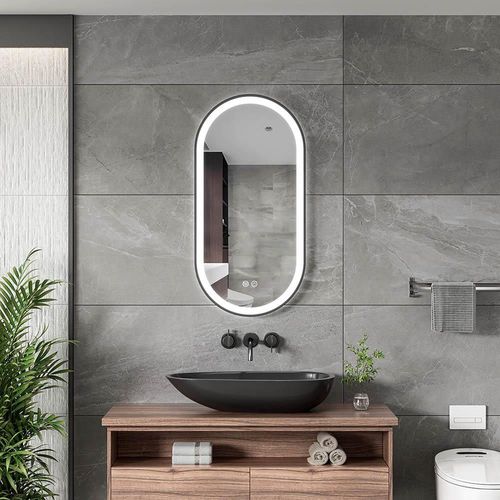 купить Зеркало для ванной Uniplast LM-406.50100 LED (dreptunghiulara cu janta) 50x100 cm в Кишинёве 