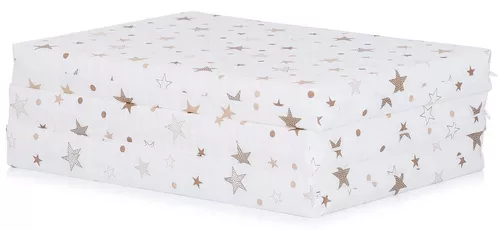 cumpără Lenjerie de pat pentru copii Chipolino MATC02402WHBE 60/120/6 white/beige stars Coton în Chișinău 