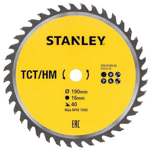 cumpără Disc de tăiere Stanley STA13145-XJ Pânza circulara TCT 190x16x40T în Chișinău 
