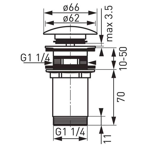 купить Донный клапан Ferro 35.0 1 1/4" cu preaplin в Кишинёве 