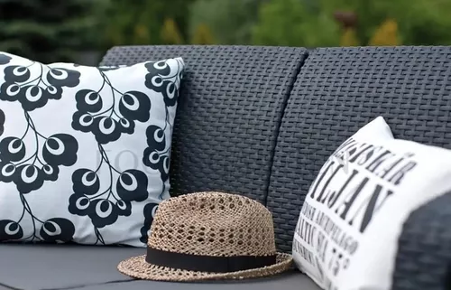 купить Садовая мебель Keter Corfu II Love Seat Max Graphite/Coolgray (258975) в Кишинёве 