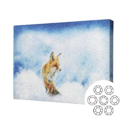 купить Картина по номерам Art Gallery GA79398 Mozaic cu diamante 40x50cm Vulpe iarna в Кишинёве 