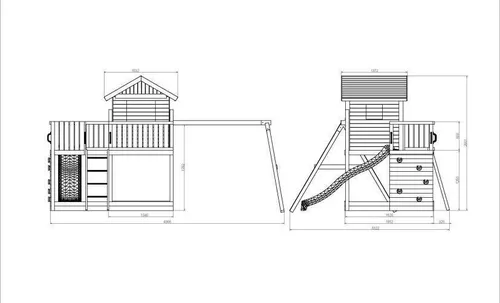 cumpără Teren de joacă Fungoo GALAXY L with double swing / KDI impr. în Chișinău 