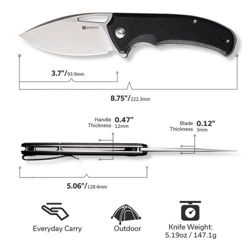 купить Нож походный Sencut S23014-1 Phantara, G10, Liner Lock в Кишинёве 
