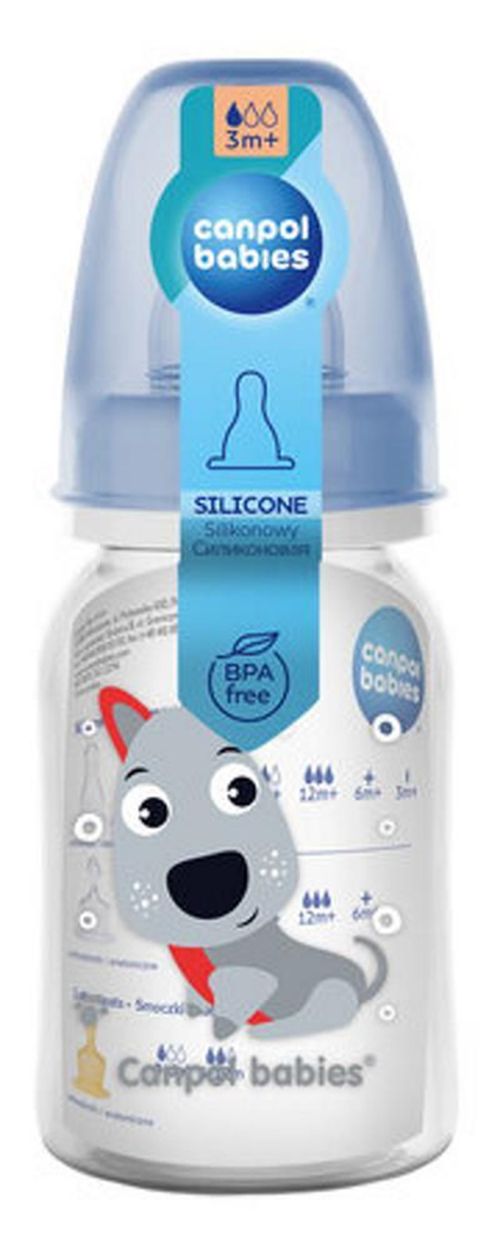 купить Поильник Canpol 11/851 Бутылочка Happy Animals (3+) 120мл в Кишинёве 