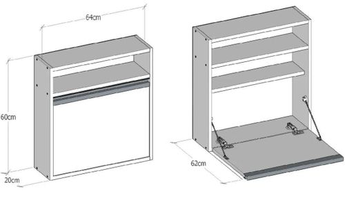 cumpără Masă de birou Trendy Optim, Alb 64x60x20cm în Chișinău 