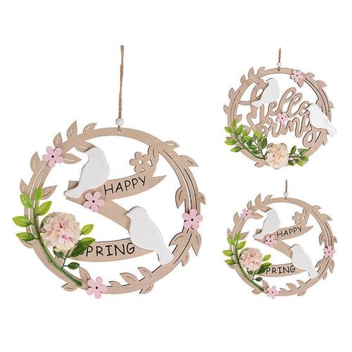 cumpără Decor Promstore 26508 Suvenir de Paste Coroana cu pasari 22cm, din lemn în Chișinău 