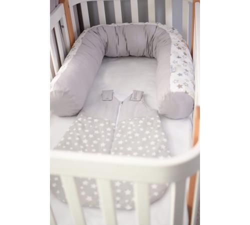 cumpără Pernă pentru gravide și mame care alăptează Veres VR 302.01.6 Подушка для кормления Comfort Long stars white-gray 170x52 în Chișinău 
