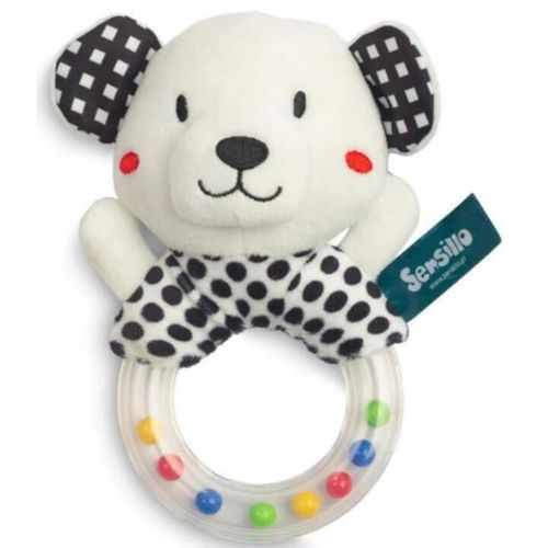 купить Погремушка Sensillo Z-0301 Погремушка плюш 49 B/W Bear в Кишинёве 