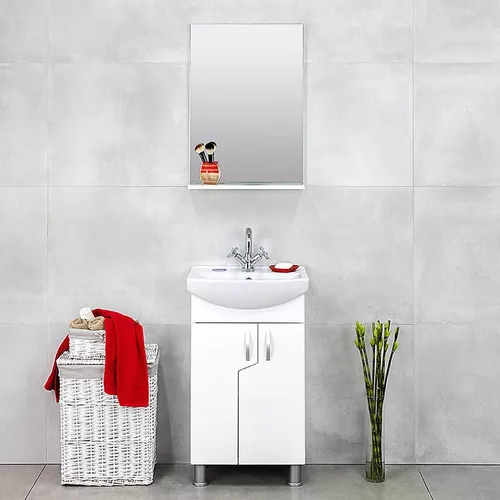 купить Зеркало для ванной Bayro Vega 500x700 белое в Кишинёве 