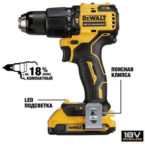 купить Шуруповёрт DeWalt DCD709D2T-QW в Кишинёве 