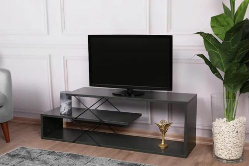 купить Тумба напольная для TV Trendy Zigzag, Antracit 120x40x30cm в Кишинёве 