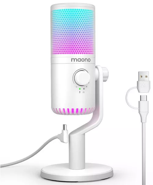 купить Микрофон для ПК Maono DM30RGB(White) в Кишинёве 