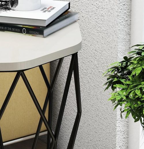 cumpără Măsuţă cafea Trendy Sofia, Crema 46x57x46cm în Chișinău 