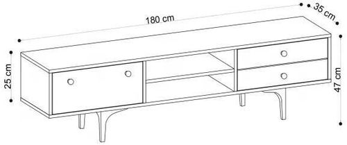 купить Тумба напольная для TV Trendy Alessa, 180x47x35cm (GTR000030) в Кишинёве 