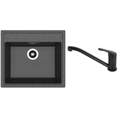 купить Мойка кухонная со смесителем Dr.Gans Nika 570 + SanDonna F 1066 negru в Кишинёве 