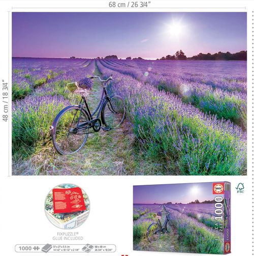 купить Головоломка Educa 19255 1000 Bike In A Lavender Field в Кишинёве 