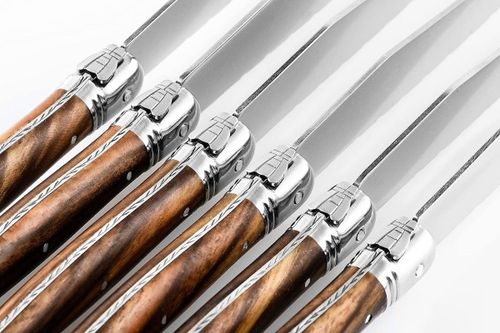 купить Набор ножей Laguiole Premium Line 6 Steak Knives Dark Wood set 6 buc cu suport в Кишинёве 