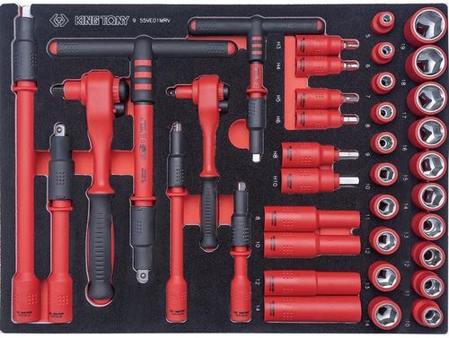 cumpără Set de unelte de mână King Tony 934-086MRVD изолированных, VDE до 1000 В, 86 пр. в ложементах под тележку în Chișinău 
