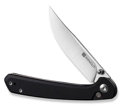 купить Нож походный Sencut S25007-2 Skelfin, G10 negru, Button Lock в Кишинёве 