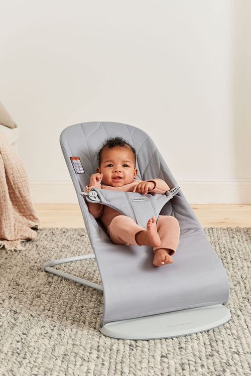 Шезлонг-качалка BabyBjorn Bliss Grey Cotton 