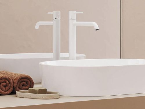 купить Смеситель для умывальника Ravak Baterie Espirit lavoar inalt 340mm white matt ES 015.10WV (X070237) в Кишинёве 