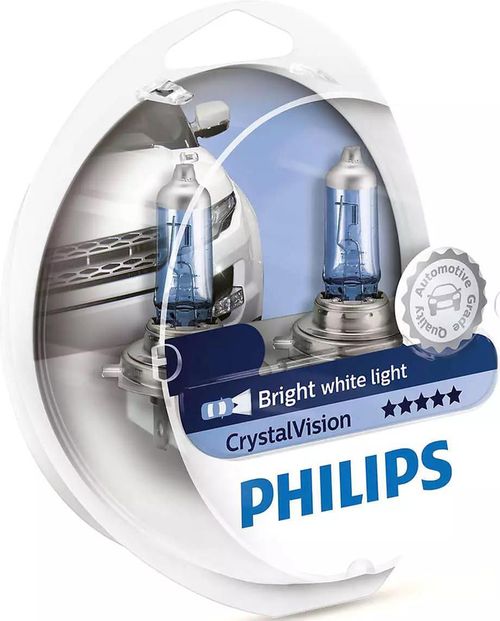 cumpără Lampă auto Philips H4 Cristal Vision + 2 шт. W5W (2 шт.) (12342CVSM) în Chișinău 