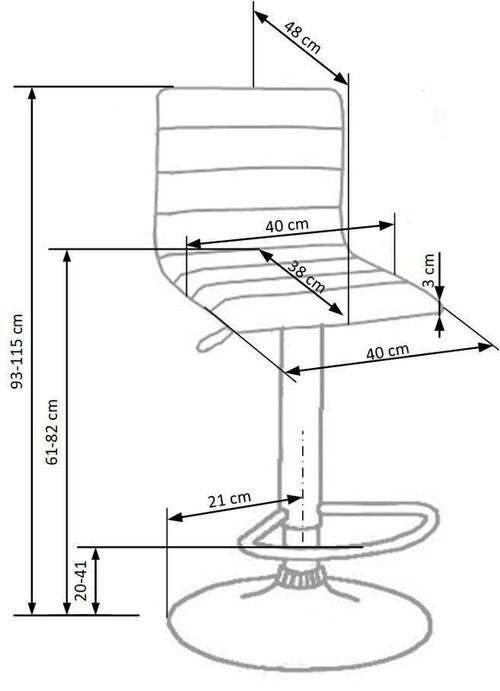 купить Барный стул Halmar H-21 hoker krem в Кишинёве 