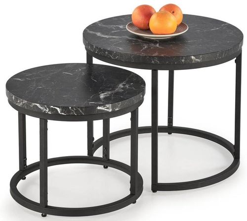 купить Журнальный столик Signal Amaro (Black Marble/Black) в Кишинёве 