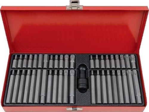 cumpără Set de tubulare, bite, duze King Tony 1043CQ вставки (биты) TORX, HEX, SPLINE 10 мм, 43 пр. în Chișinău 