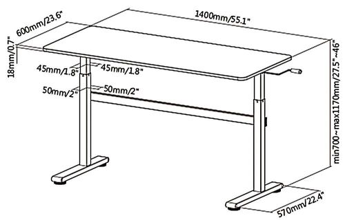cumpără Masă de birou Ergo Office ER-401B în Chișinău 
