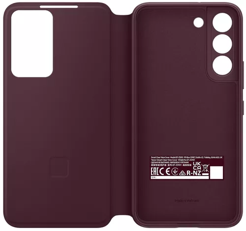 купить Чехол для смартфона Samsung EF-ZS901 Smart Clear View Cover Burgundy в Кишинёве 