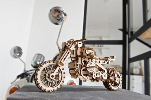 cumpără Set de construcție Ugears 48215 Motocicleta scrambler UGR-10 cu atas în Chișinău 