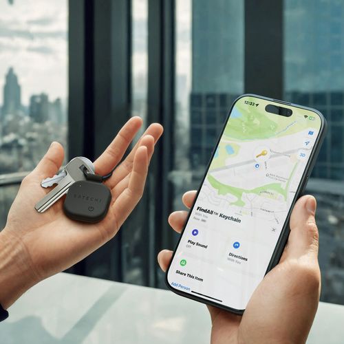 купить Умный брелок Satechi Vegan Leather Keychain with Find My в Кишинёве 