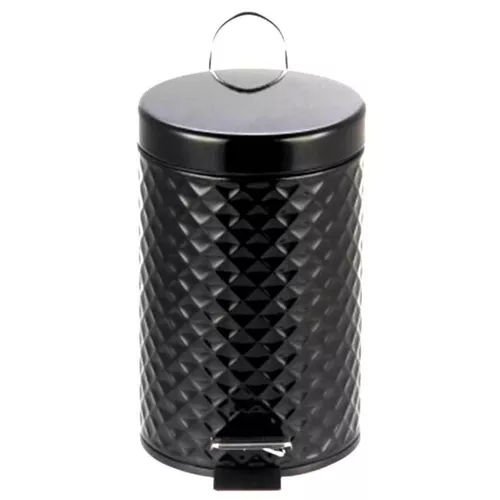cumpără Coș de gunoi Bisk 07576 cu pedala 3L negru (metal) în Chișinău 