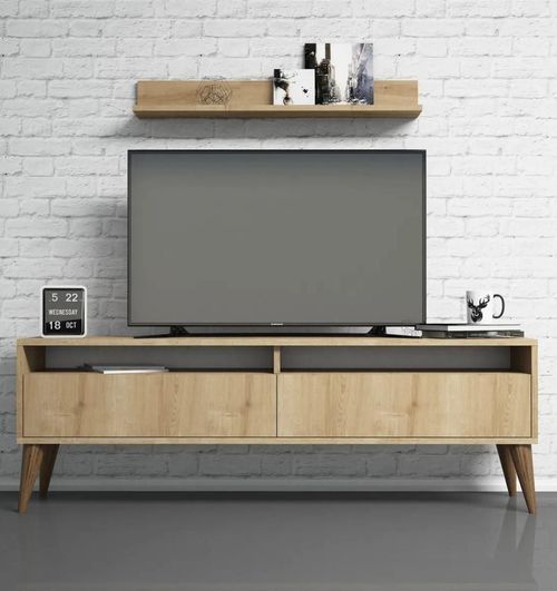 купить Тумба напольная для TV Trendy Cel mai bun, Stejar 150x50x30cm в Кишинёве 